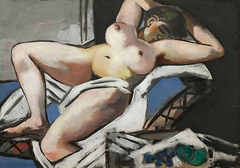 Reclining Nude by Max Beckmann