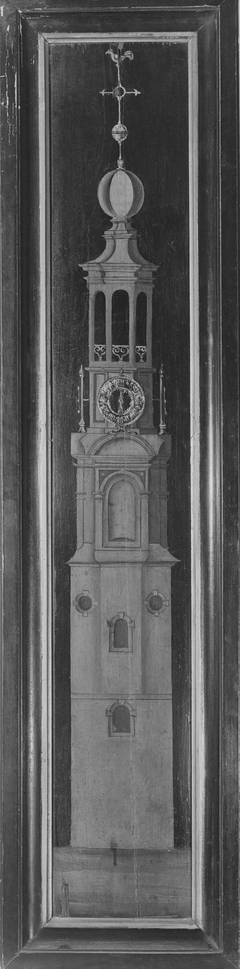 Reguliers tower with clock tower of Hendrick de Keyser by Anonymous