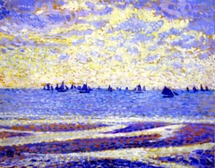 Sailboats on the Sea by Théo van Rysselberghe