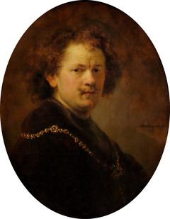 Self-portrait Bare-headed with Gold Chain by Rembrandt