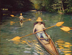 Skiffs by Gustave Caillebotte