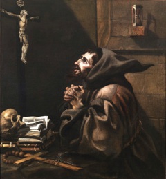 St. Francis in Prayer by Blas Muñoz