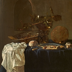 Still Life with a Rummer, Bread, and Fish by Jan Fris