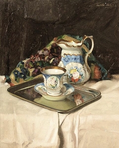 Still-life with Porcelain by János Pentelei Molnár