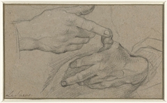 Studie van twee handen by Eustache Lesueur