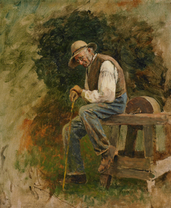 Study of a Man with Grindstone by Thomas Hovenden