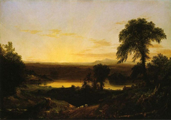 Summer Twilight, A Recollection of a Scene in New-England by Thomas Cole