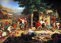 Sunday Morning in the Mines. by Charles Christian Nahl