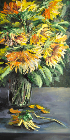 Sunflowers, oil by Anna Orion