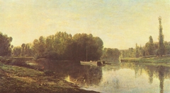 The Bank of the Oise River by Charles-François Daubigny