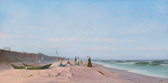 The Beach at Long Branch by Francis A. Silva