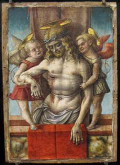 The Dead Christ Supported by Two Angels by Carlo Crivelli