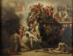 The death of Nelson at the Battle of Trafalgar, 21 October 1805 by Samuel Drummond