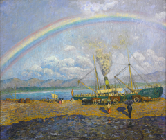 The Downpour. Santoña Bay by Darío de Regoyos