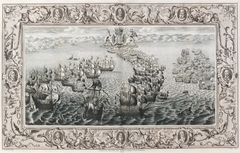 The Engagement of both Fleets against the Isle Of Portland by Anthony Oakshett