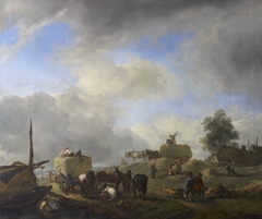 The Hayfield by Philips Wouwerman