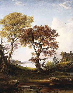 The Hudson at Piermont by Jasper Francis Cropsey