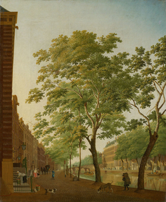 The Keizersgracht between Molenpad and Runstraat with the house of Thomas Hope by Hendrik Keun