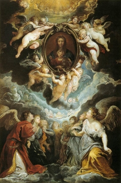 The Madonna della Vallicella Adored by Seraphim and Cherubim by Peter Paul Rubens