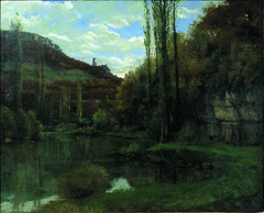 The 'Mirror' on the River Loue at Scey-en-Varais, near Ornans by Gustave Courbet