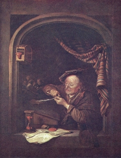 The Old Schoolmaster by Gerrit Dou