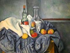 The Peppermint Bottle by Paul Cézanne