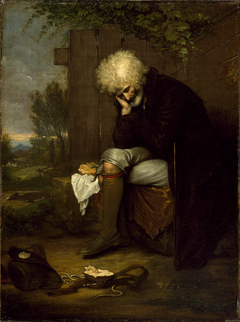 The Pilgrim Mourning His Dead Ass by Benjamin West