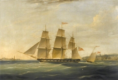 The ship 'Matilda' and cutter 'Zephyr' by James Miller Huggins