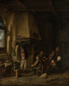 ‘The Skaters’: Peasants in an Interior by Adriaen van Ostade