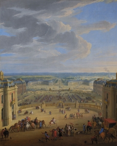 The Stables Viewed from the Château at Versailles by Jean-Baptiste Martin