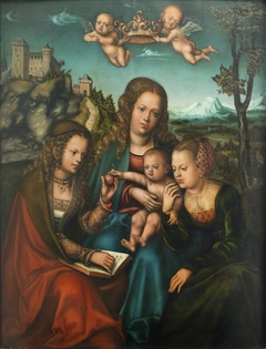 The Virgin flanked by two female saints by Lucas Cranach the Elder