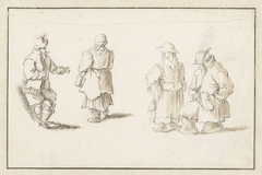 Twee staande paren by Herman Saftleven