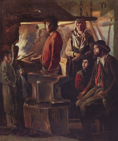 Un maréchal dans sa forge by Louis Le Nain