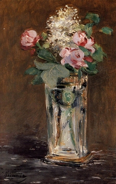 Fleurs dans un vase de cristal by Edouard Manet