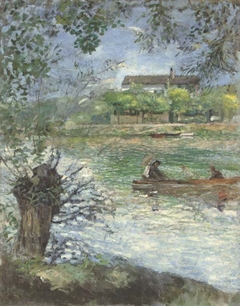 Saules et personnages dans une barque by Auguste Renoir