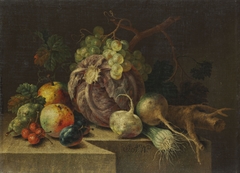 Vegetable and fruit still life by Johann Amandus Winck