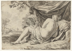 Venus en Cupido by Unknown Artist