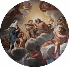 Venus petitioning Jupiter on behalf of Aeneas by Anonymous