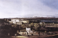 View of the Villa Cagnola at Gazzada near Varese by Bernardo Bellotto