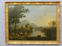 Weite südliche Küstenlandschaft bei Abend by Richard Wilson