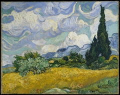 A Wheatfield, with Cypresses by Vincent van Gogh