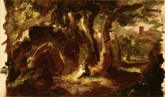 Wooded Landscape with Figures by Thomas Cole