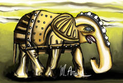 Yellow Elephant by Mariaceleste Arena