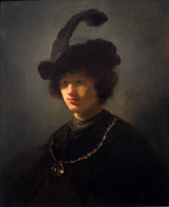 Young Man with a Plumed Hat by Rembrandt