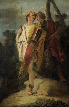 Young Man with Bow and large Quiver and his Companion with a Shield, formerly entitled Telemachus and Mentor by Giovanni Battista Tiepolo