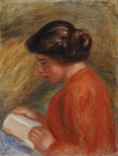 Young Woman Reading (Jeune femme lisant, buste) by Auguste Renoir