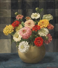 Zinnias by Nora Heysen