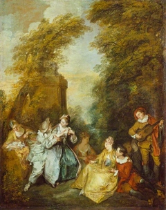 A Gallant Conversation by Nicolas Lancret