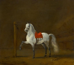 A Grey Horse in a Stable by Philips Wouwerman