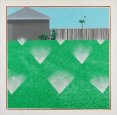 A Lawn Being Sprinkled by David Hockney